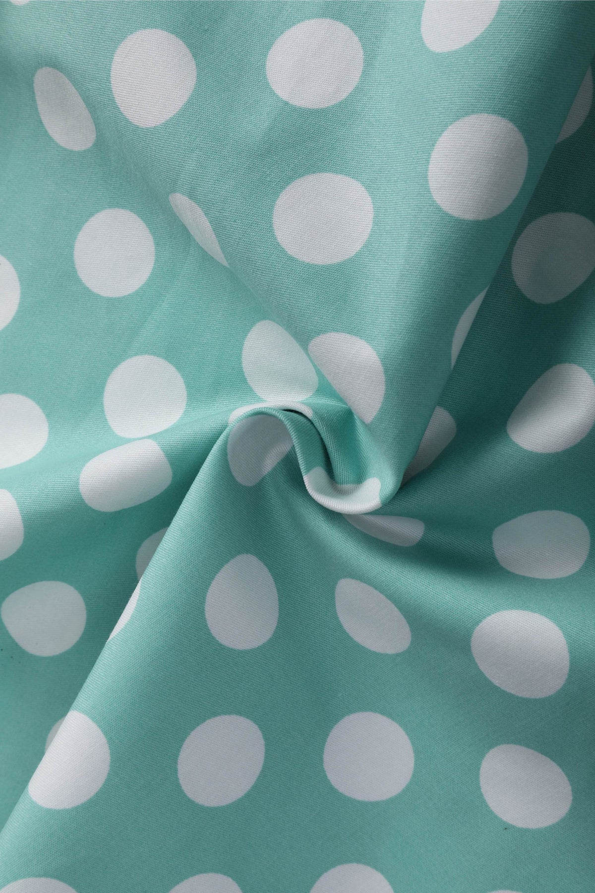 Lily Sage Polka Dot Off Shoulder Dress