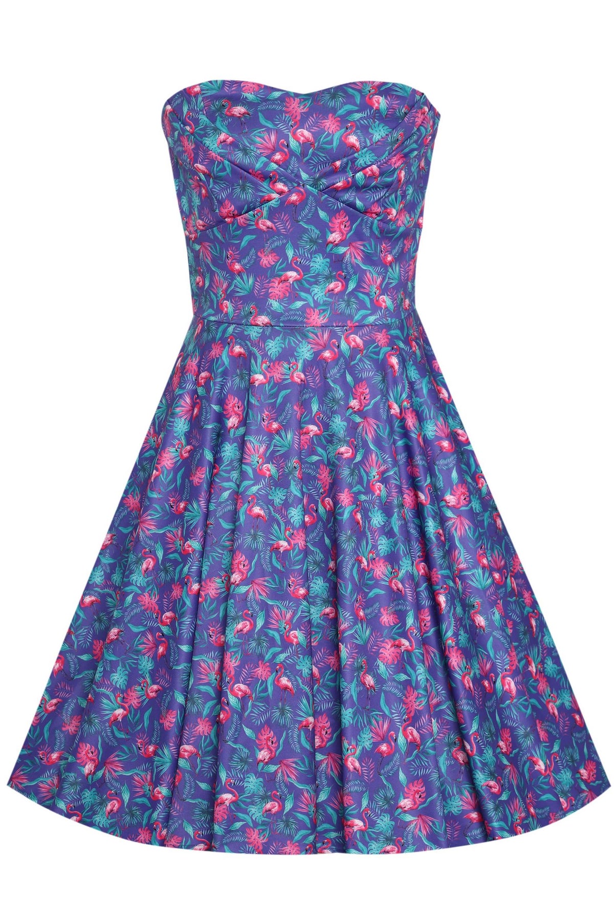 Melissa Pink Flamingo Strapless Dress in Purple