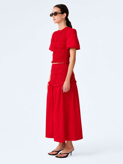 Haley Skirt in Barbados Cherry
