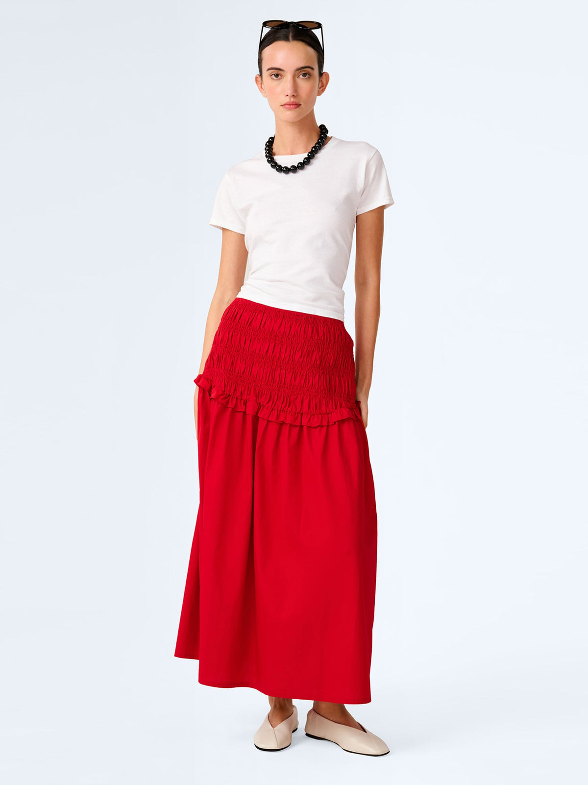 Haley Skirt in Barbados Cherry