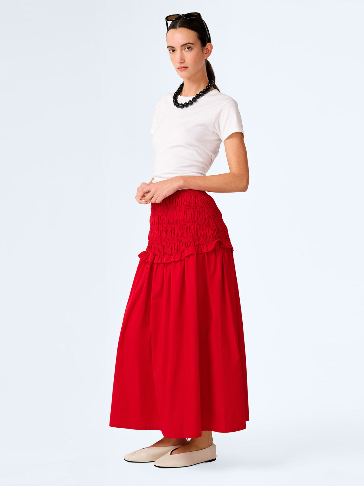 Haley Skirt in Barbados Cherry