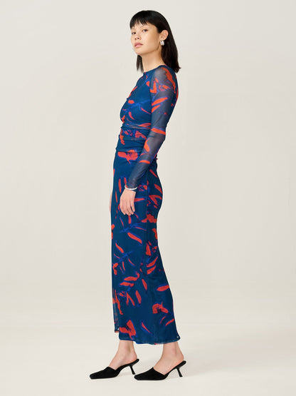 Hollis Dress in Falling Leaf Print