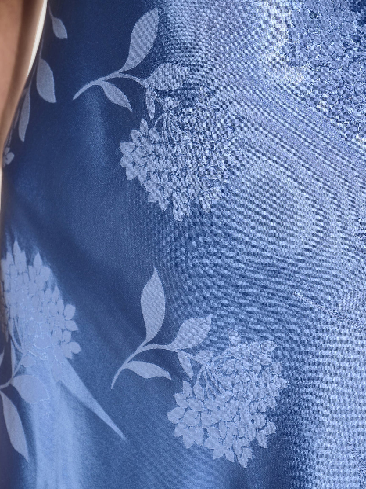 Iris Jacquard Dress in Blue
