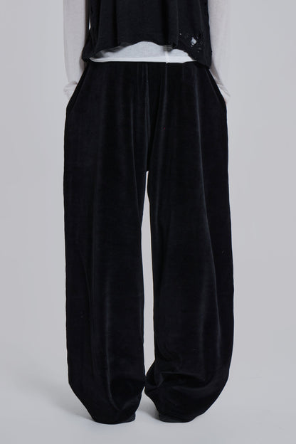 Denim Wash Velour Monster Jogger
