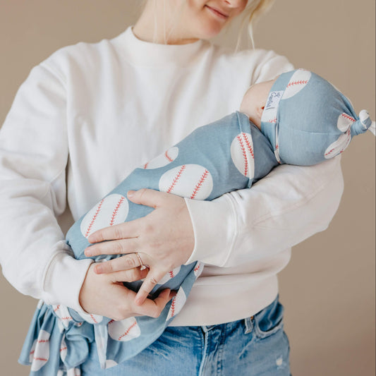 Knit Swaddle Blanket - Slugger