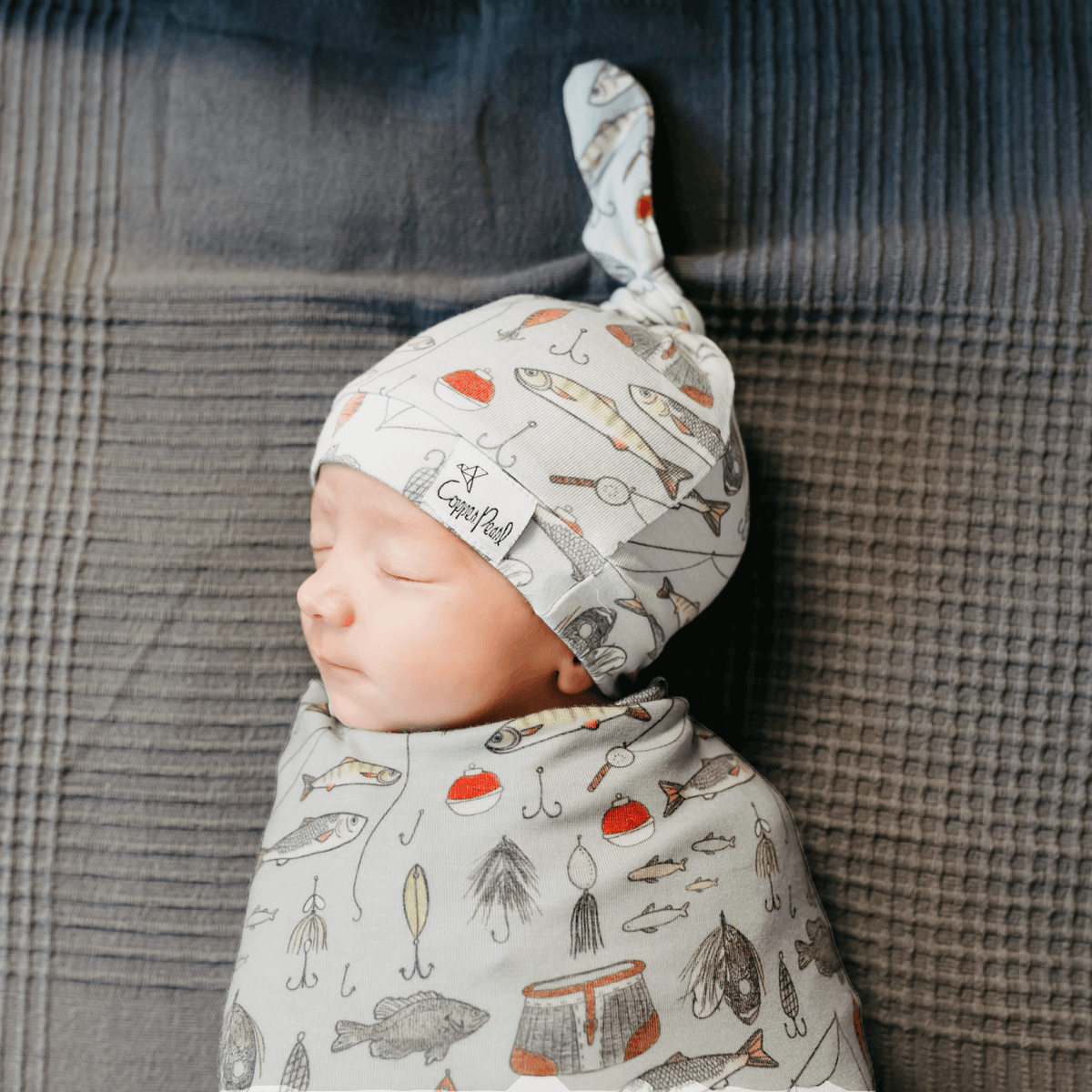 Knit Swaddle Blanket - Trout