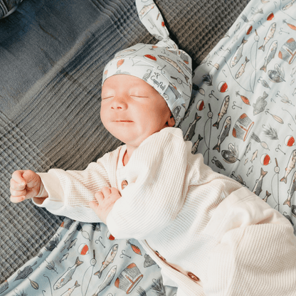 Knit Swaddle Blanket - Trout