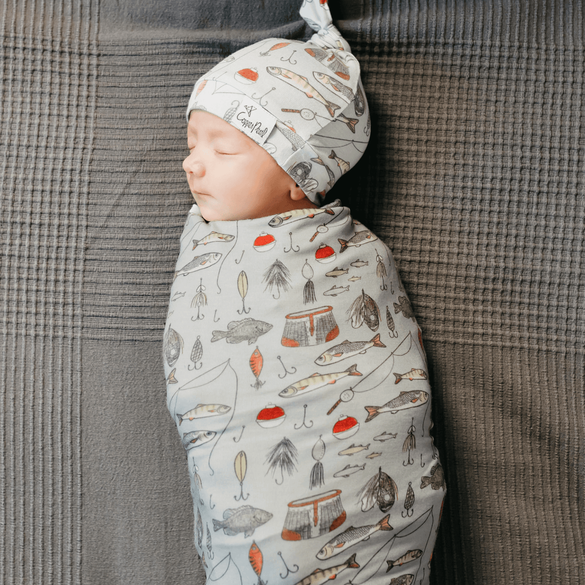 Knit Swaddle Blanket - Trout