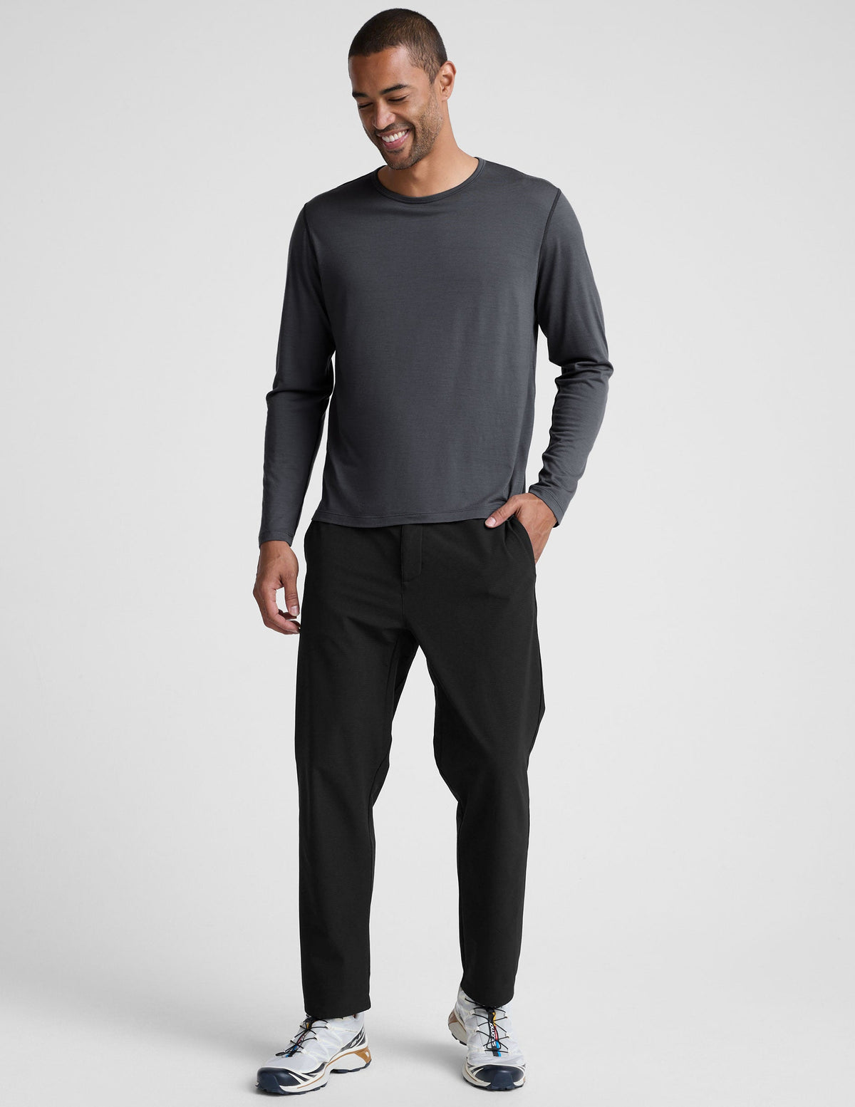 Merino Wool Men's Long Sleeve Crew