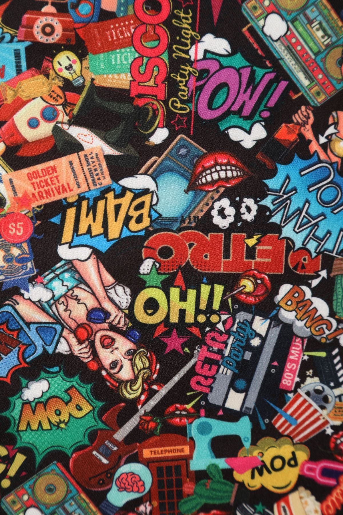 Billie Long Sleeved Pop Art Dress