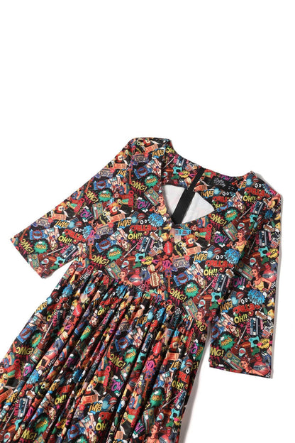 Billie Long Sleeved Pop Art Dress