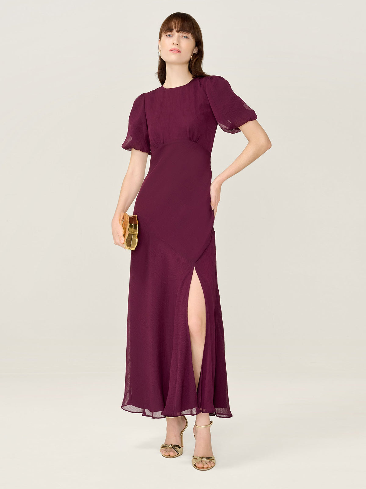 Nola Dress in Merlot