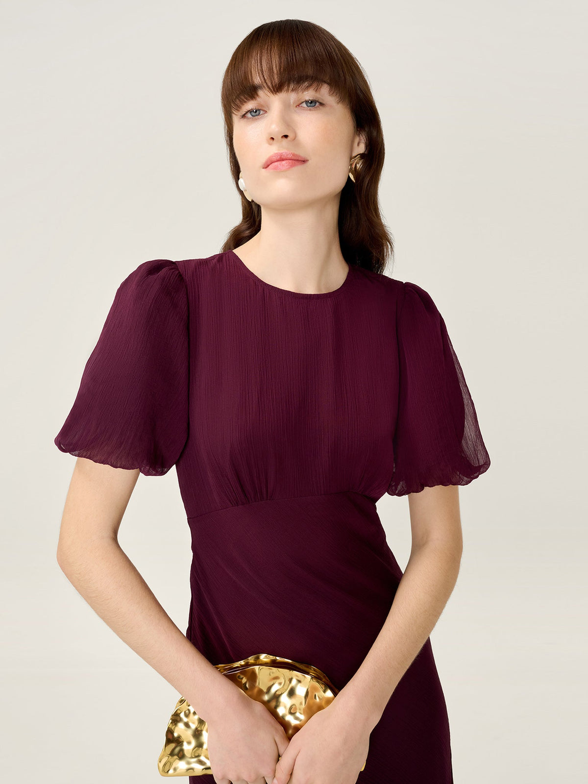 Nola Dress in Merlot