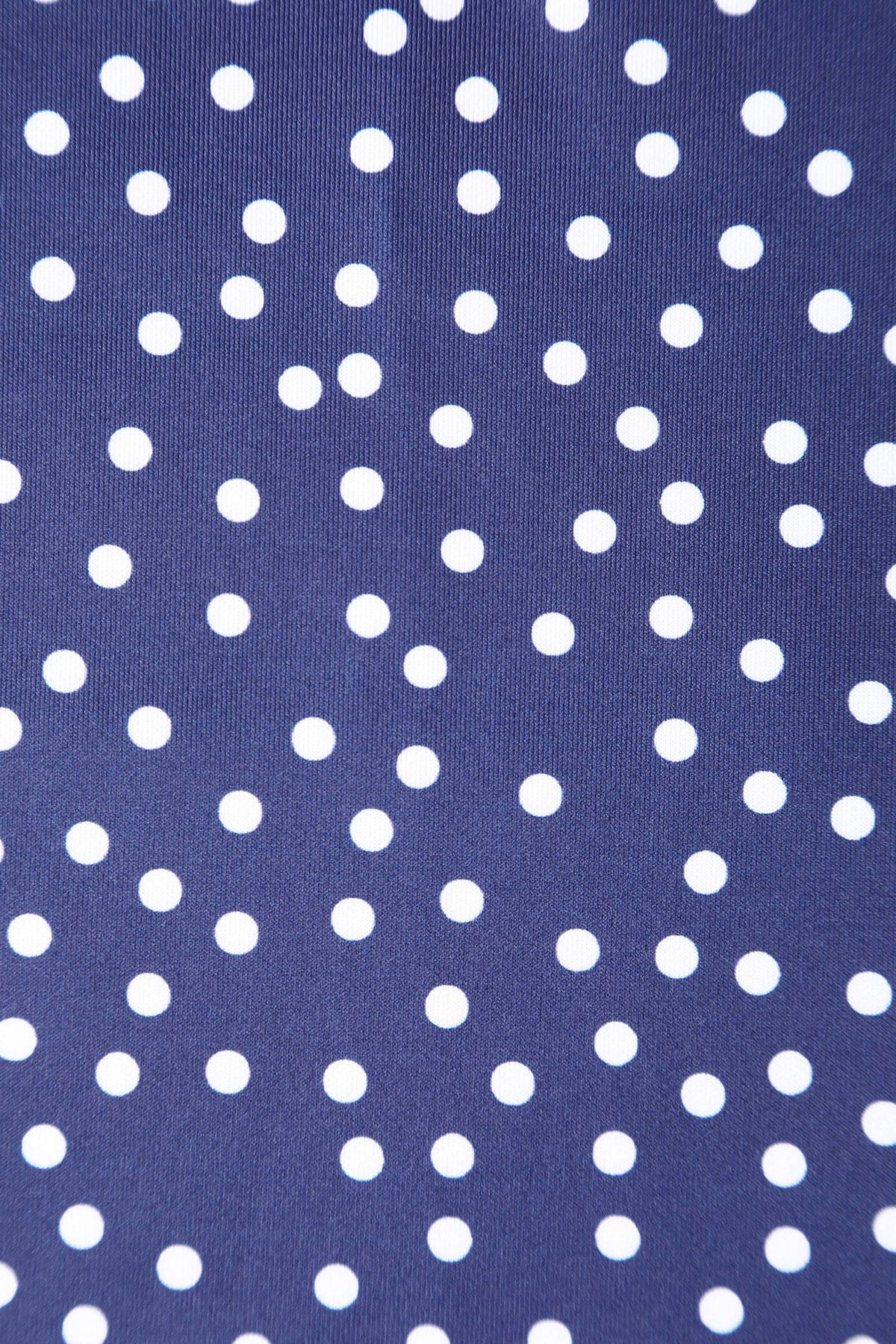 Norma Cross Strap Fitted Dress in Blue Polka Dots