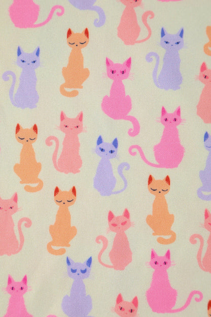 Lily Rainbow Cat White Off Shoulder Dress