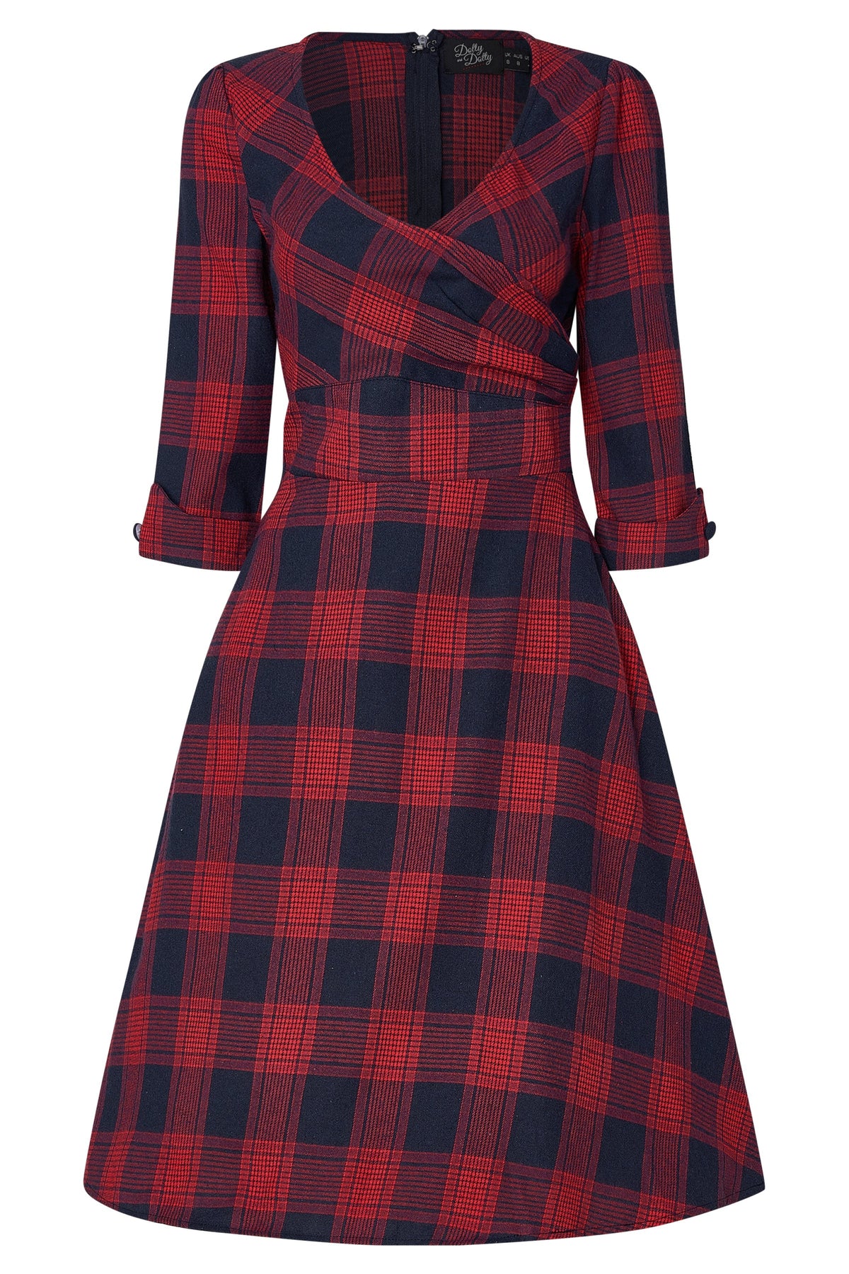 Katherine Red Tartan Swing Dress