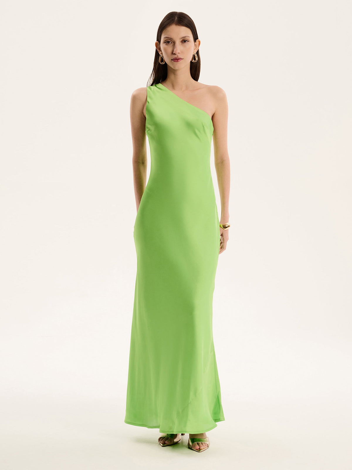 Uma Dress in Lime Green