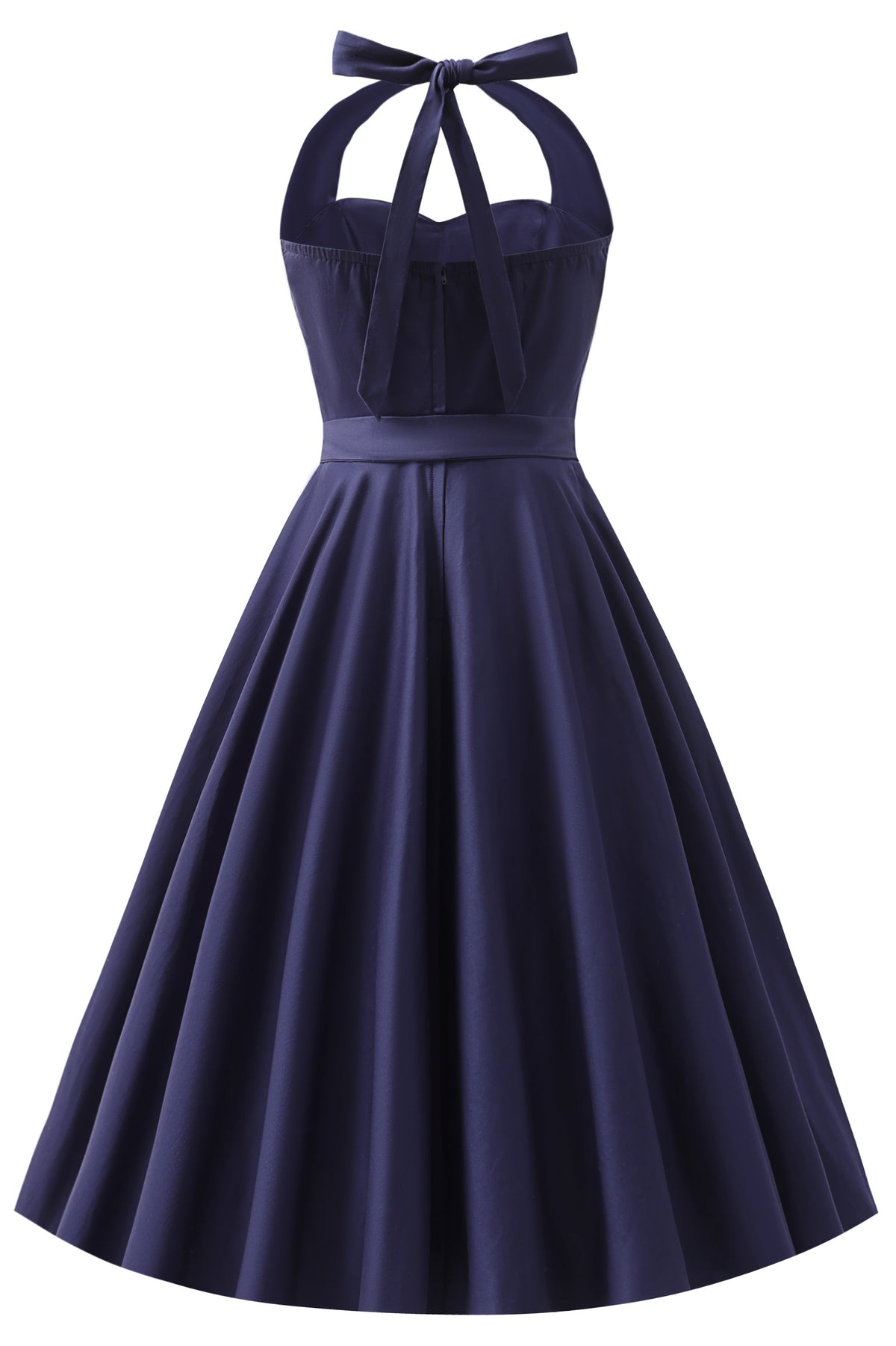Daisy Navy Halter Dress