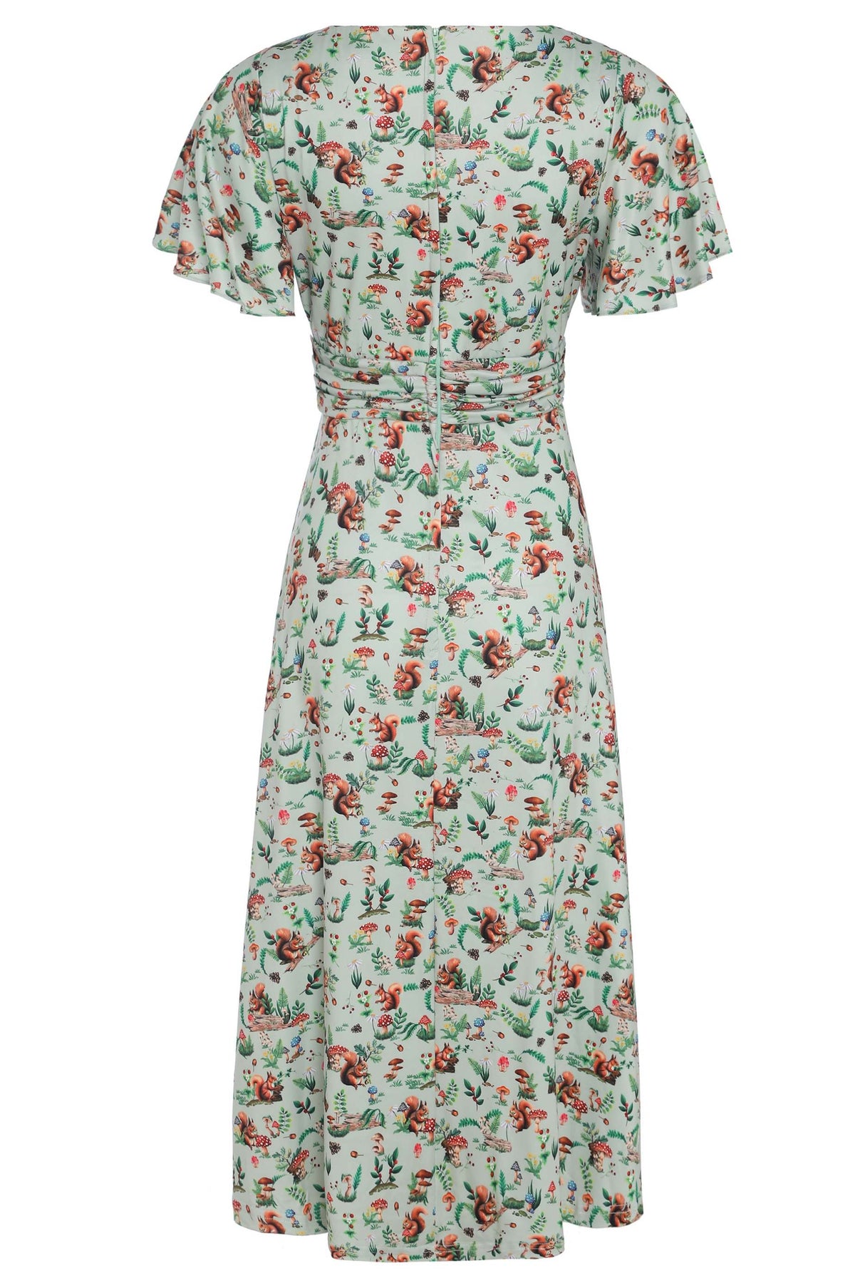 Donna Green Squirrel Woodland Tea Dress