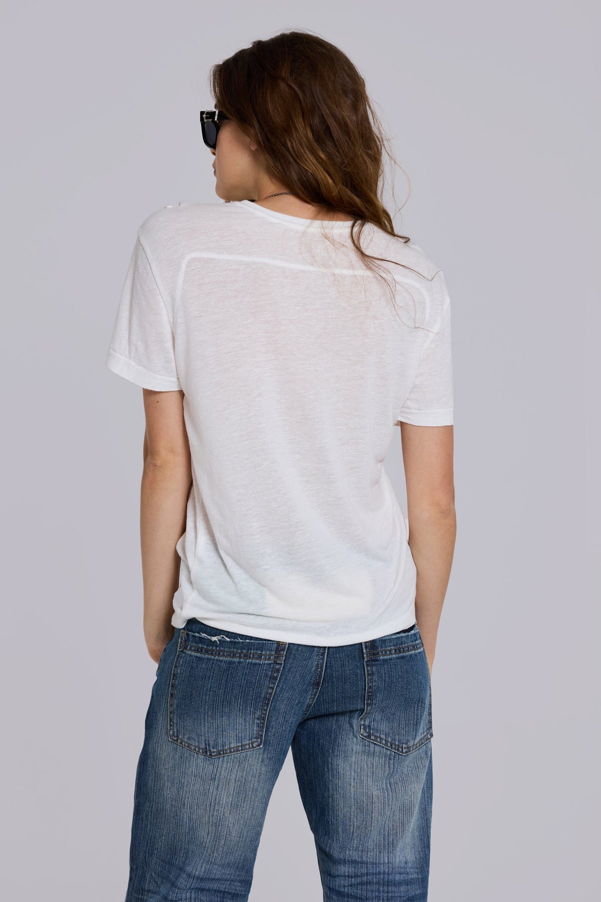 Linen V-Neck T-Shirt