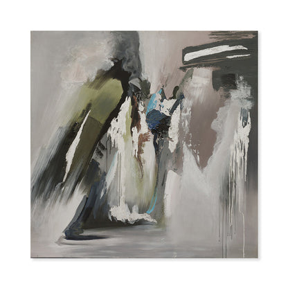 Abstract Afternoon Hand-Painted Canvas Artwork Oil Painting 50 x 50 - Framed - Art - - Greathouse