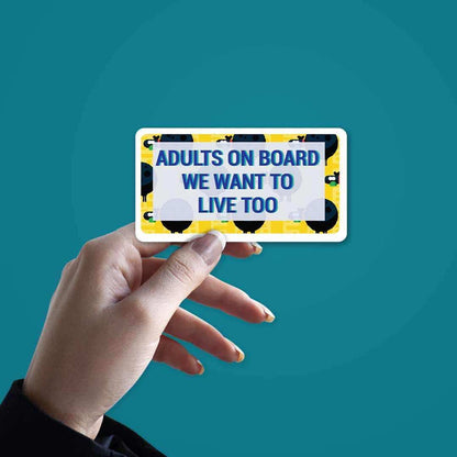 Adults on board Sticker - Stickers | STICK IT UP