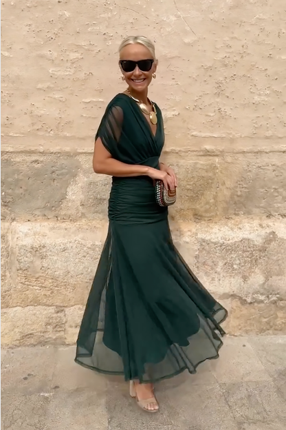 Alison™ | Elegant V-neck Fantasy Party Maxi Dress