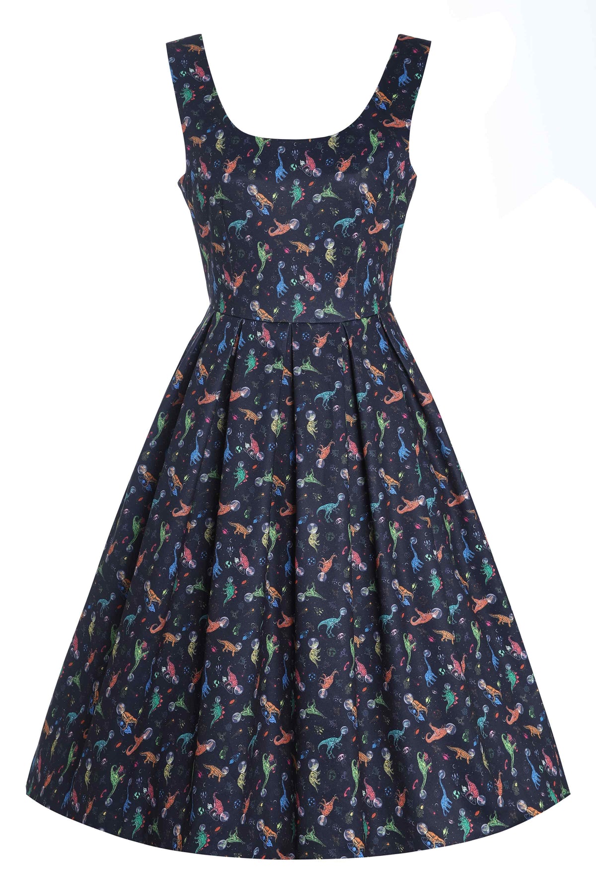 Amanda Dinosaur In Space Flared Dress