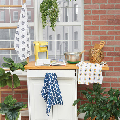 A arabesque printed towel.