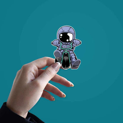 Astronaut Bike Sticker - Stickers | STICK IT UP