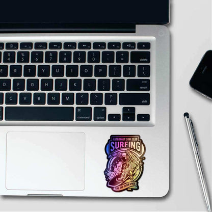 Astronaut Surf Club Holographic Stickers - Holographic stickers | STICK IT UP