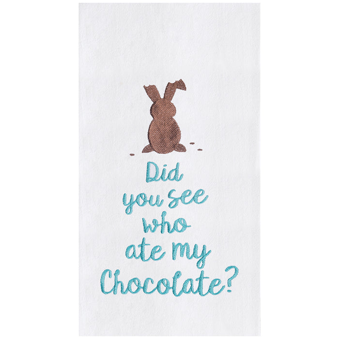 A Ate My Chocolate Flour Sack Kitchen Towel.