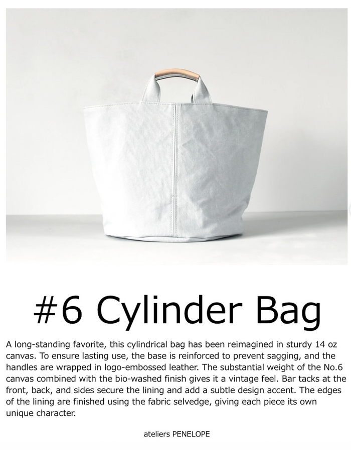 ateliers PENELOPE #6 Cylinder Bag