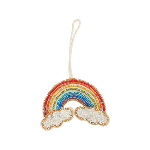 A Beaded Rainbow Ornament.