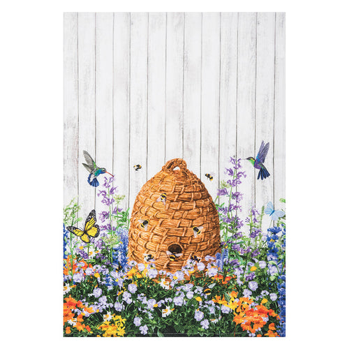 A Bee Hive Paradise Printed Kitchen Towel.