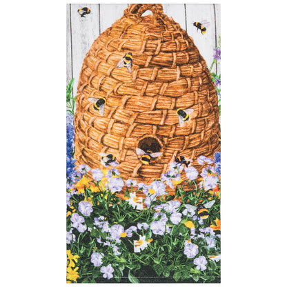 A Bee Hive Paradise Printed Kitchen Towel.