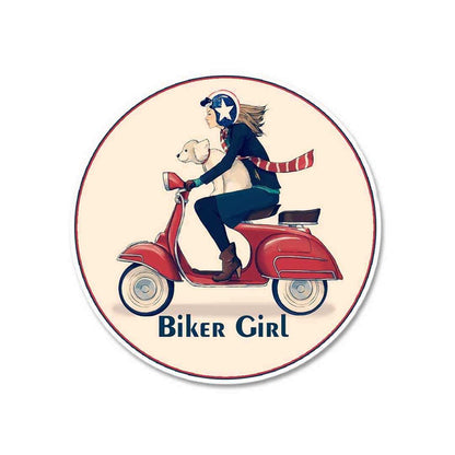 Biker Girl Sticker - Stickers | STICK IT UP