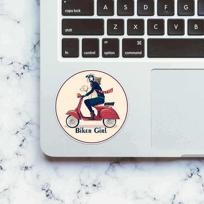 Biker Girl Sticker - Stickers | STICK IT UP