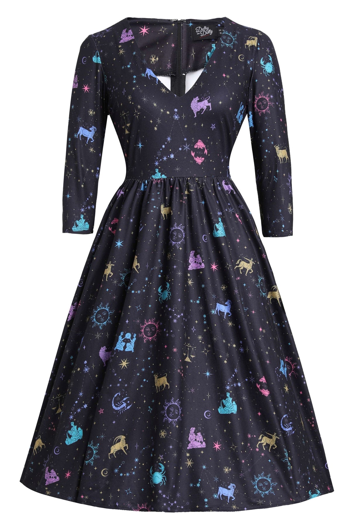 Billie Sparkly Horoscope Black Dress