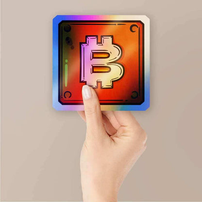 Bitcoin Holographic Stickers - Holographic stickers | STICK IT UP