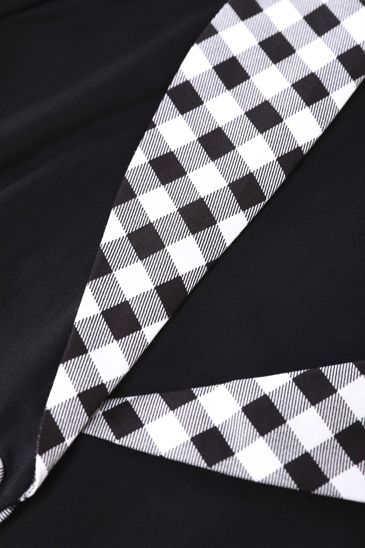 Mollie Black Full Circle Shirt Dress With Gingham