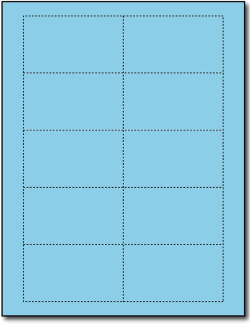 65 lb Bright Blue Business cards , measure (3 1/2" x 2") , compatible  with copier, Inkjet and laser, Matte Both sides