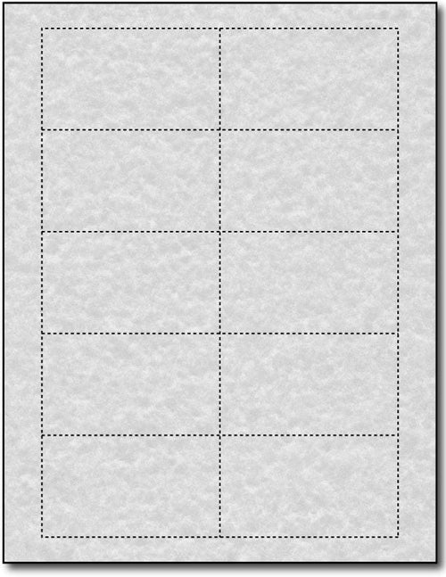65lb Microperforated Grey Parchment Business Cards - printable on both sides