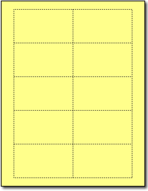 Blank Business Cards - Yellow | Matte - (110lb Index)