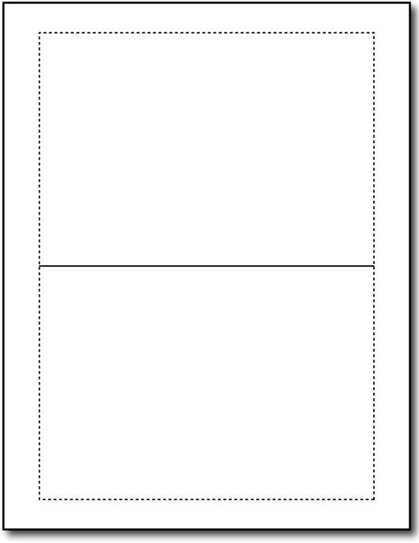 65lb Microperforated White Greeting Cards, Print to the Edge.