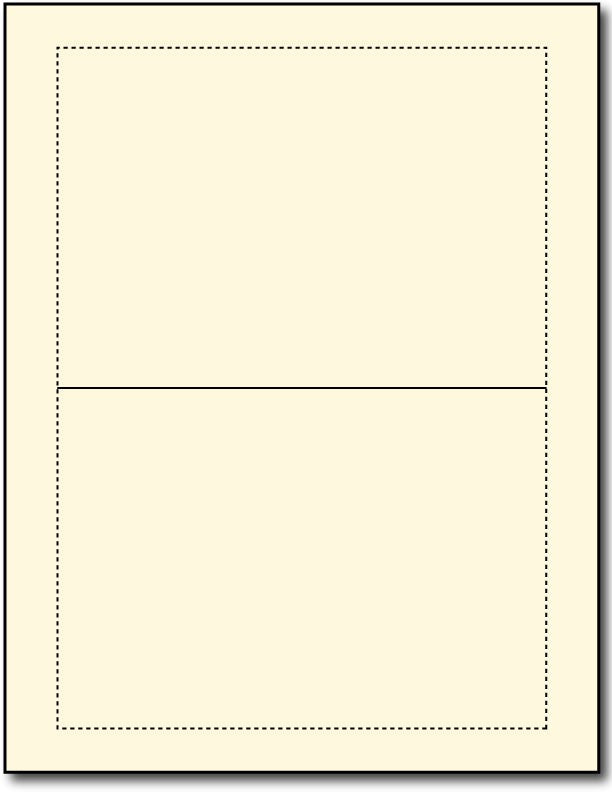 65lb Microperforated Linen Cream Greeting Cards, Print to the Edge.