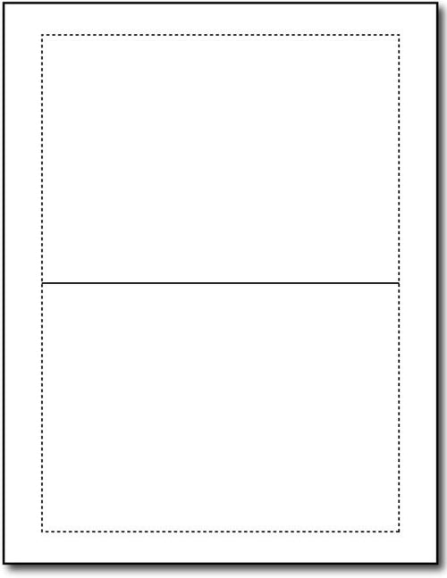 80lb Microperforated White Greeting Cards, Print to the Edge.