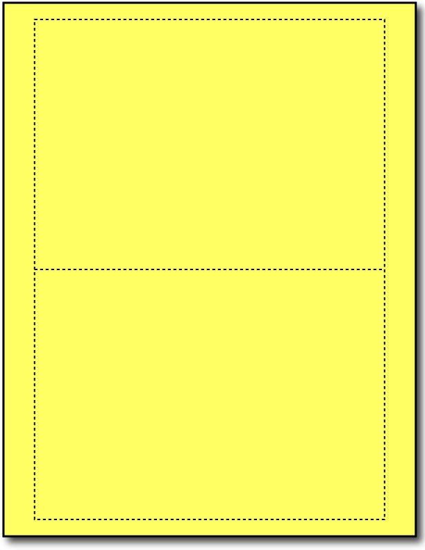 65lb Microperforated Lift Off Lemon 5" x 7" Postcards.