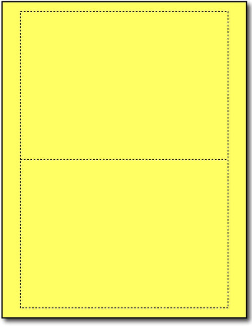 65lb Microperforated Lift Off Lemon 5" x 7" Postcards.