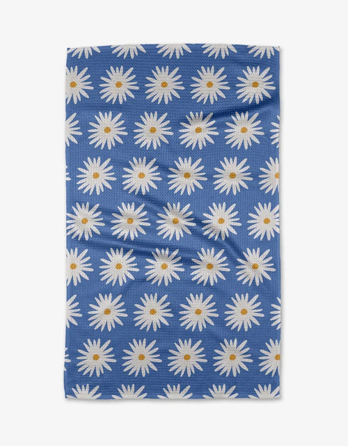 Blue Daisies Kitchen Tea Towel